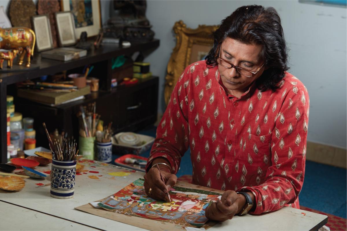 Jai Prakash at work. Jai Prakash at work.